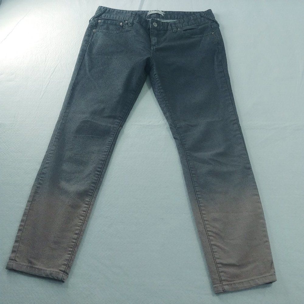 Free People Womens Jeans Size 29 Ombre Gray Distressed Stretchy Denim Skinny